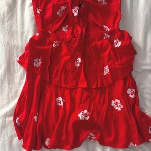 Red Floral Dress